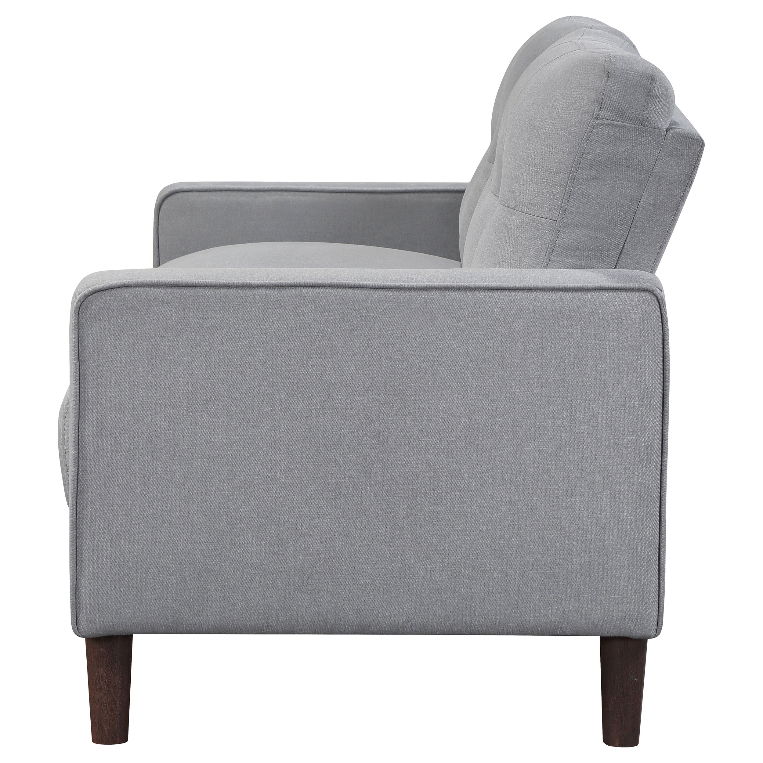 Bowen Upholstered Track Arms Tufted Loveseat Grey