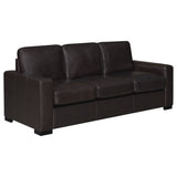 Boardmead Track Arms Upholstered Sofa Dark Brown