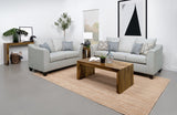 Salizar 2-piece Upholstered Track Arm Fabric Sofa Set Sand