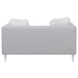 Glacier Tufted Upholstered Loveseat Light Grey