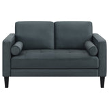 Gulfdale Cushion Back Upholstered Loveseat Dark Teal