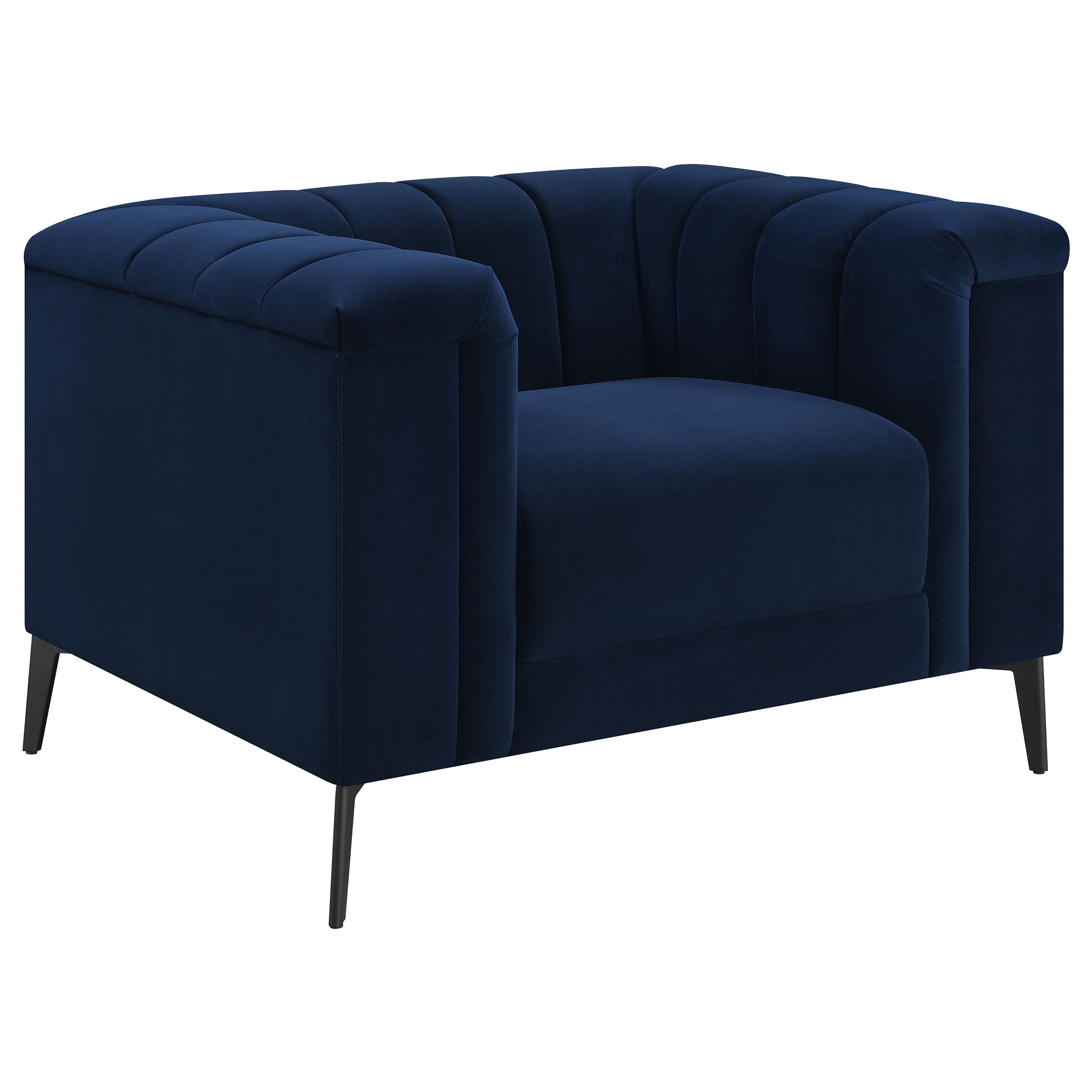 Chalet Tuxedo Arm Chair Blue