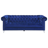 Bleker Tufted Tuxedo Arm Sofa Blue