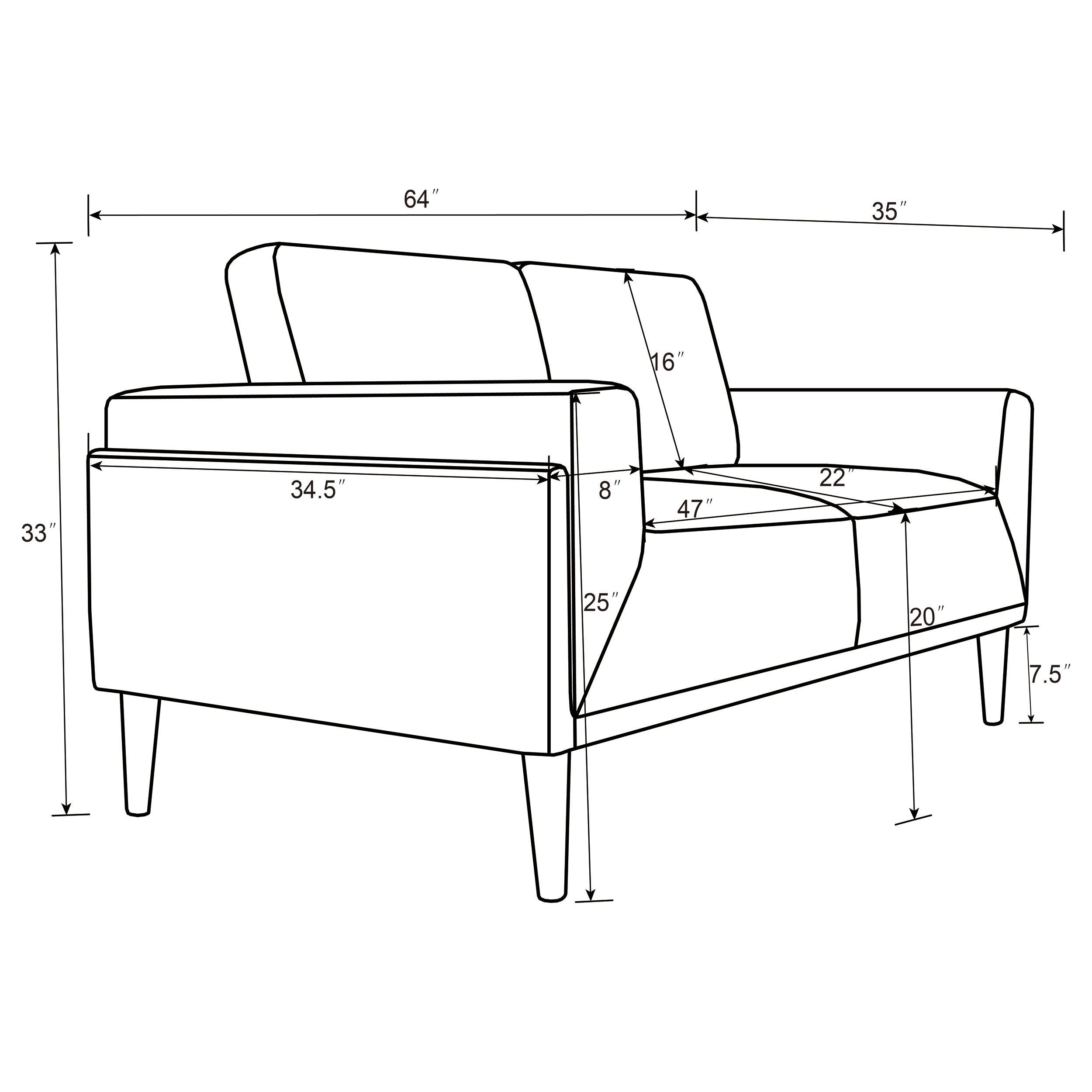 Rilynn 2-piece Upholstered Track Arms Sofa Set Brown