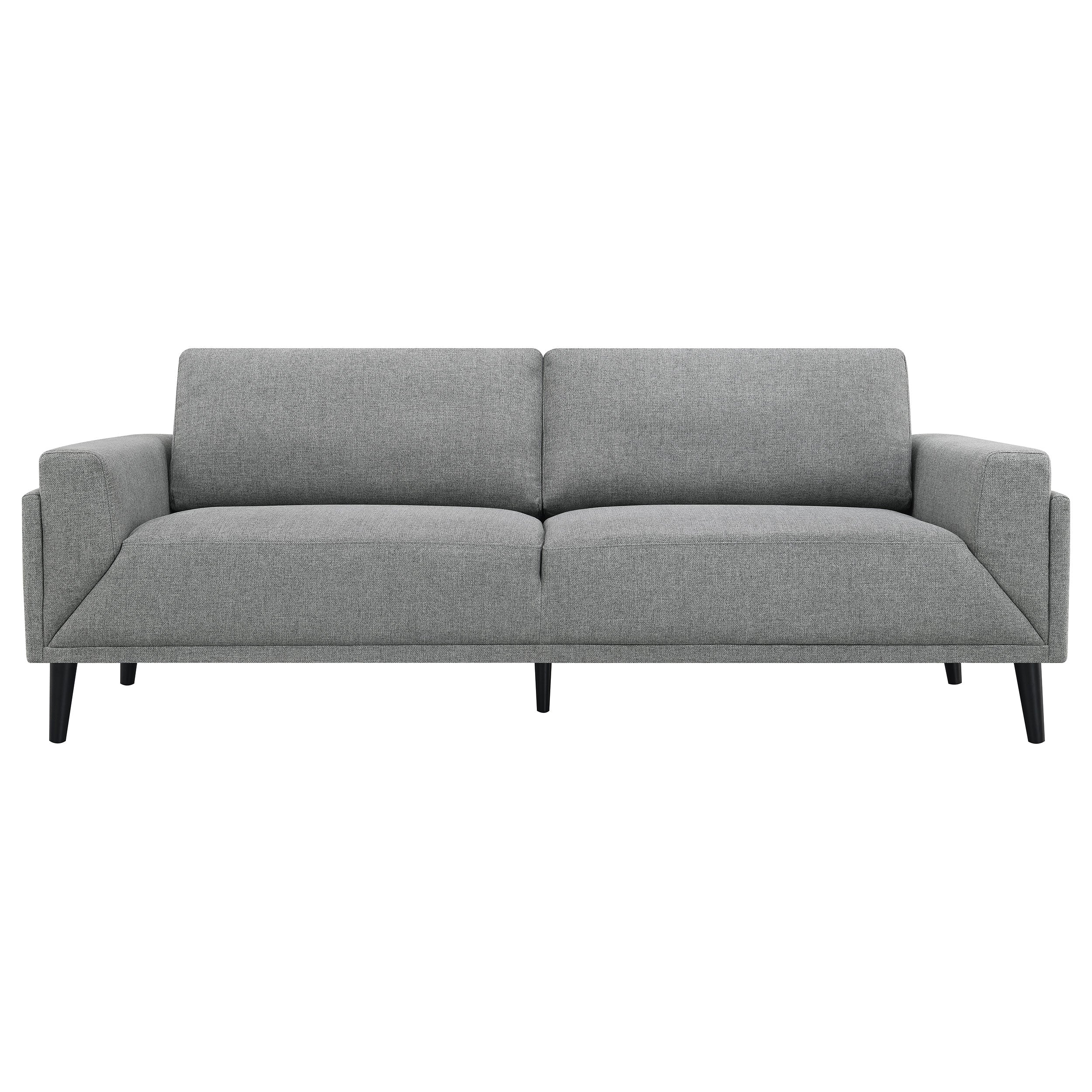 Rilynn 2-piece Upholstered Track Arms Sofa Set Grey