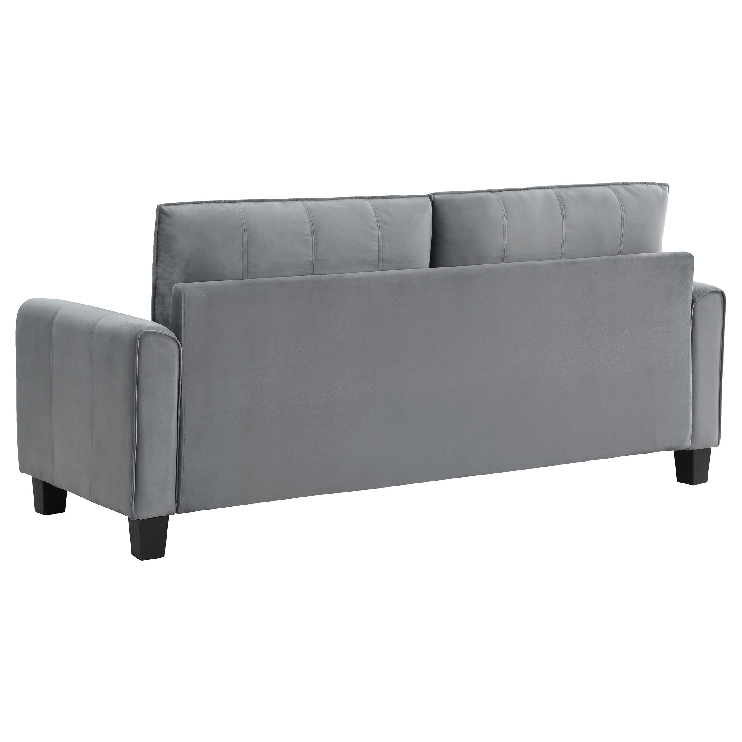 Davis  2-piece Upholstered Rolled Arm Sofa Grey