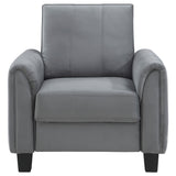 Davis  Upholstered Rolled Arm Accent Chair Grey