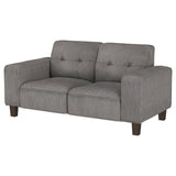 Deerhurst Upholstered Track Arm Tufted Loveseat Charcoal