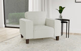 Deerhurst Upholstered Track Arm Tufted Accent Chair Greige