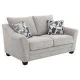 Tomkins Boucle Upholstered Loveseat Light Grey