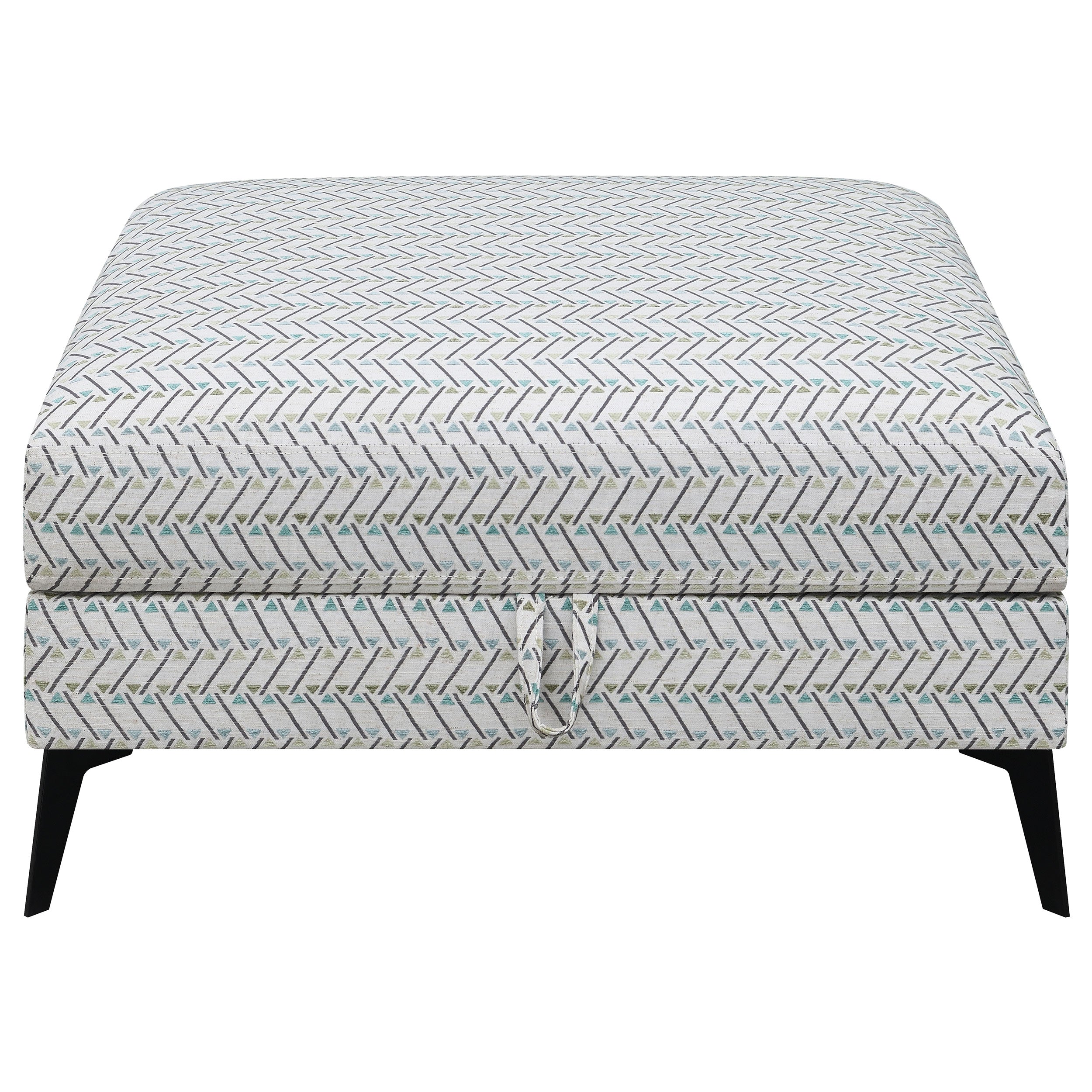 Clint Upholstered Ottoman with Tapered Legs Multi-color