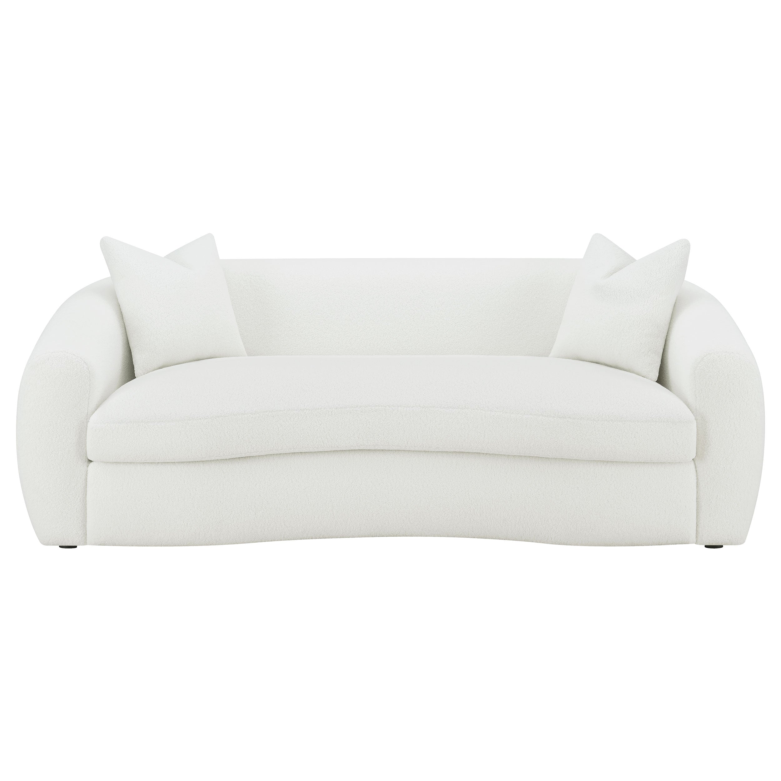 Isabella 2-piece Upholstered Tight Back Living Room Set White