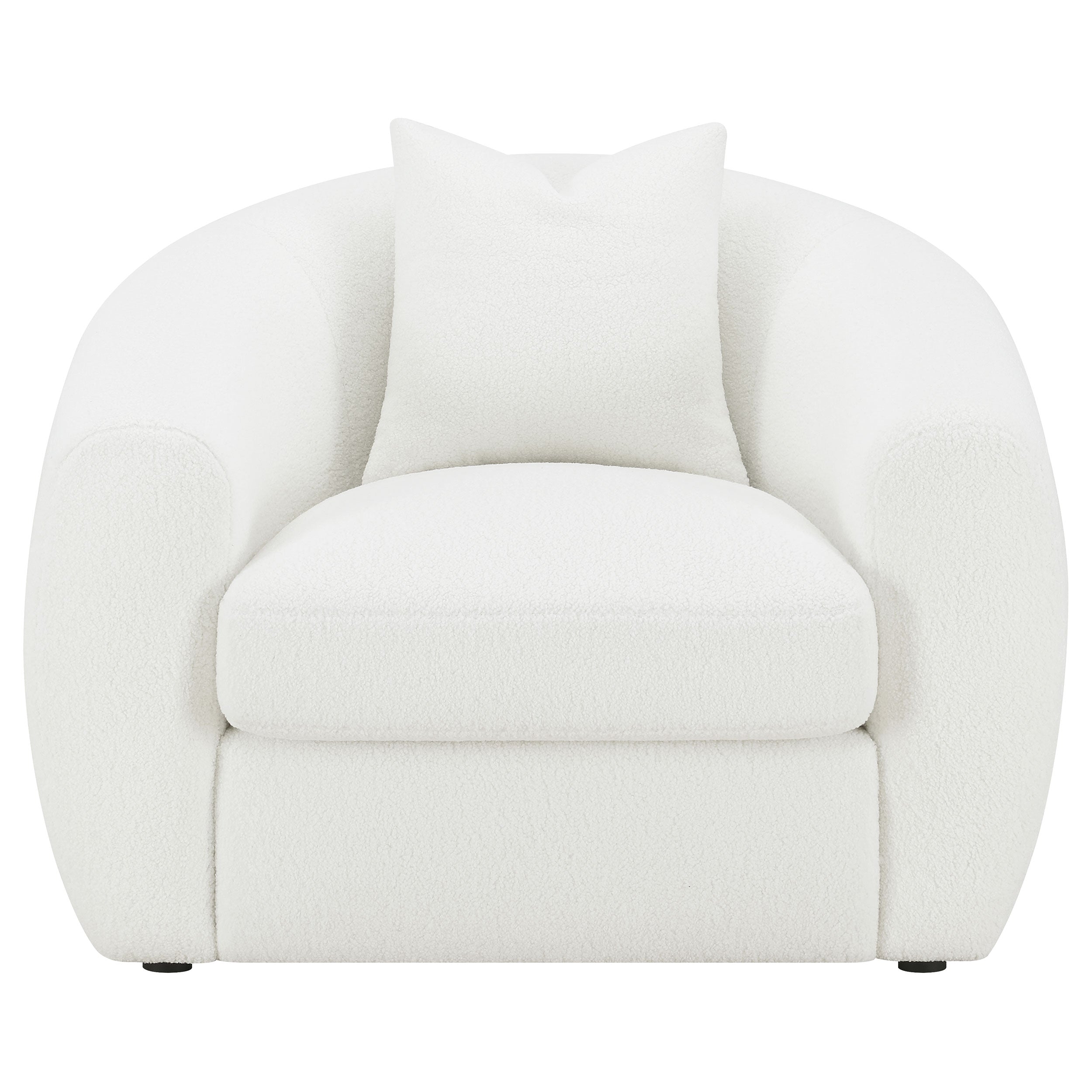 Isabella 2-piece Upholstered Tight Back Living Room Set White