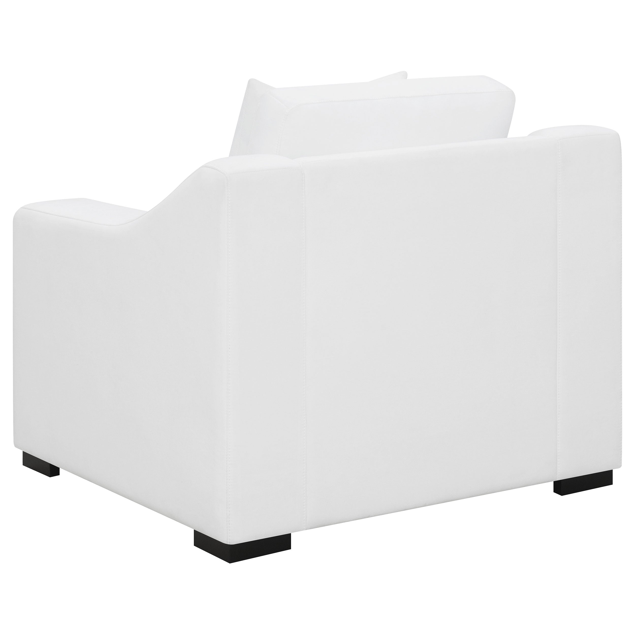 Ashlyn 2-piece Upholstered Sloped Arms Living Room Set White