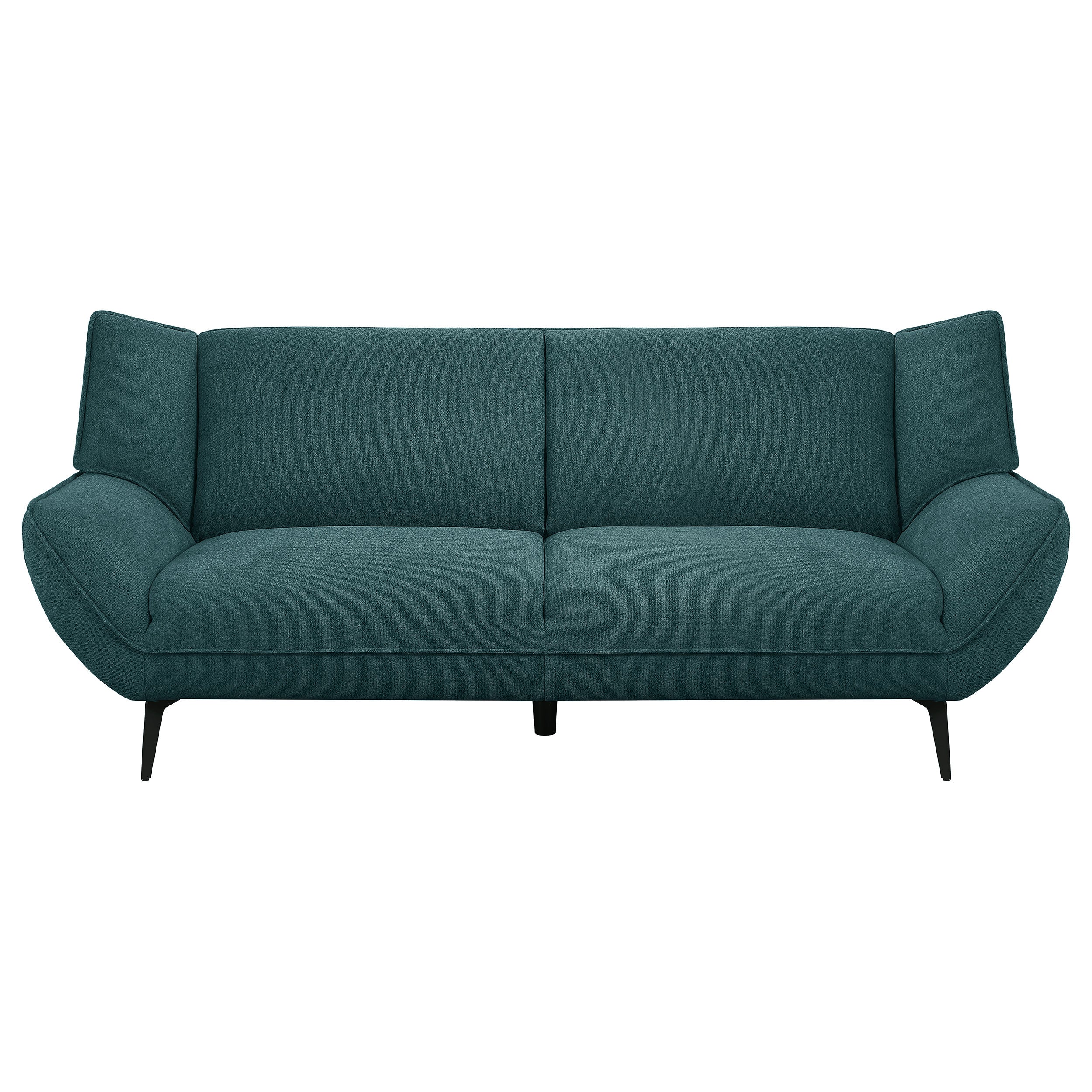 Acton 2-piece Upholstered Flared Arm Sofa Set Teal Blue