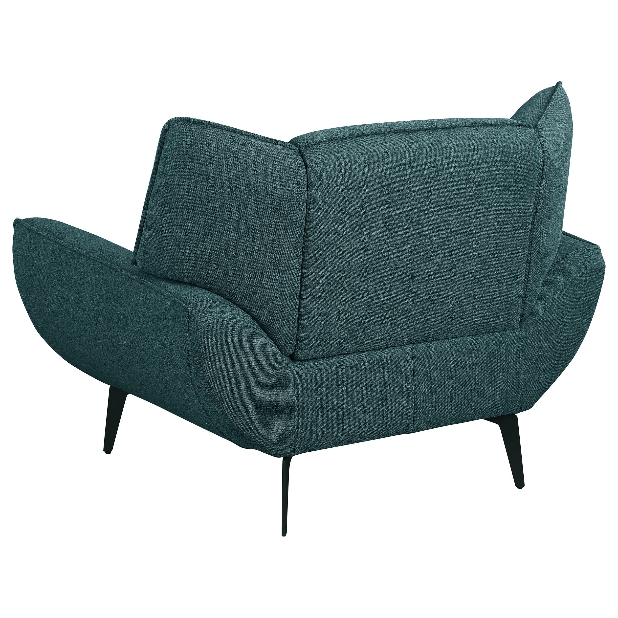 Acton 2-piece Upholstered Flared Arm Sofa Set Teal Blue