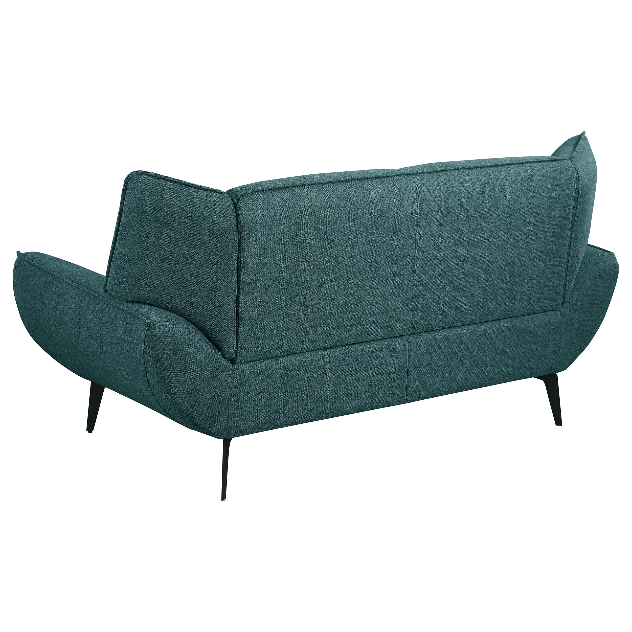 Acton Upholstered Flared Arm Loveseat Teal Blue