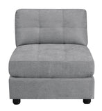 Claude Tufted Cushion Back Armless Chair Dove