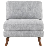 Churchill Button Tufted Armless Chair Grey