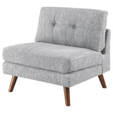 Churchill Button Tufted Armless Chair Grey