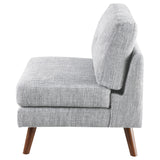 Churchill Button Tufted Armless Chair Grey