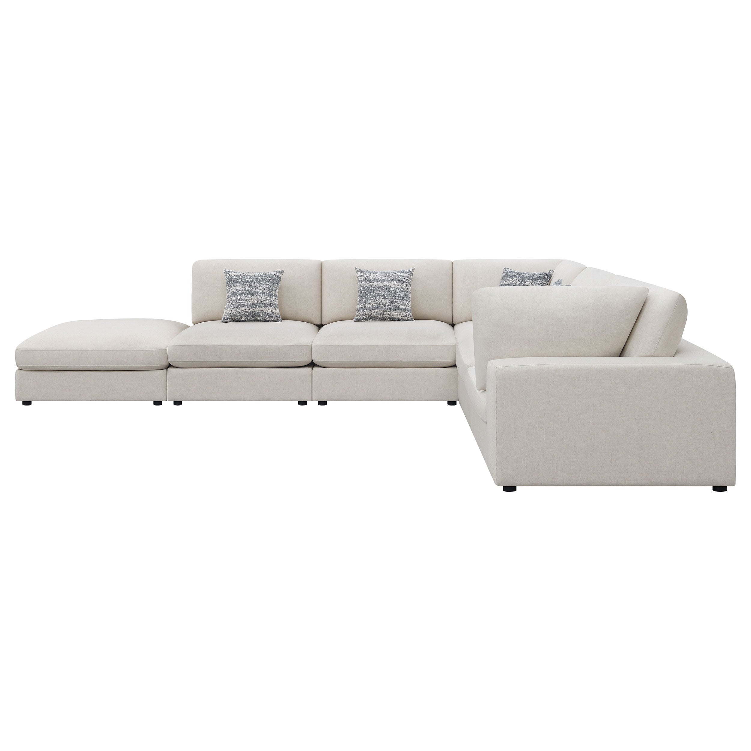 Serene 6-piece Upholstered Modular Sectional Beige