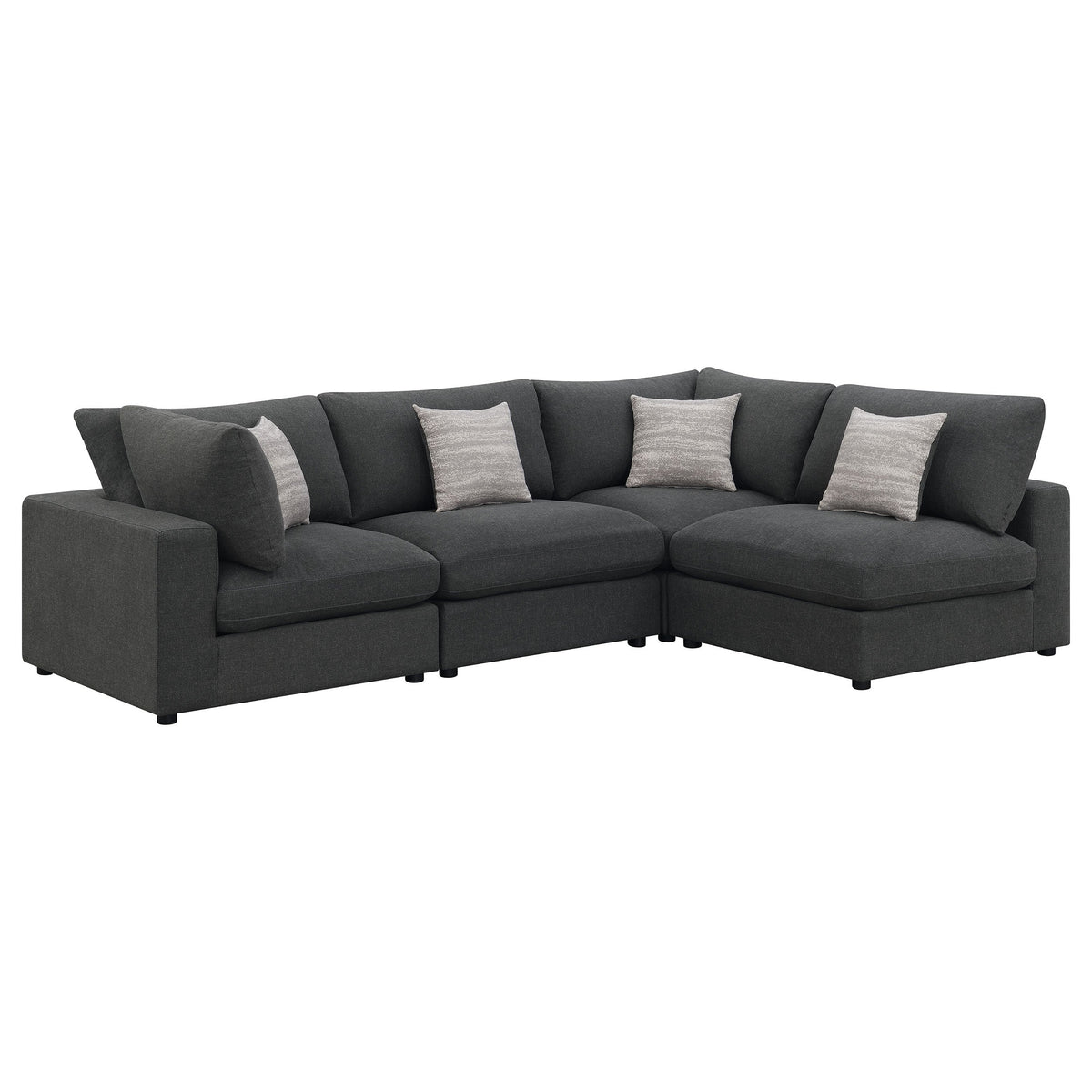 Serene  Upholstered Modular Sectional Charcoal