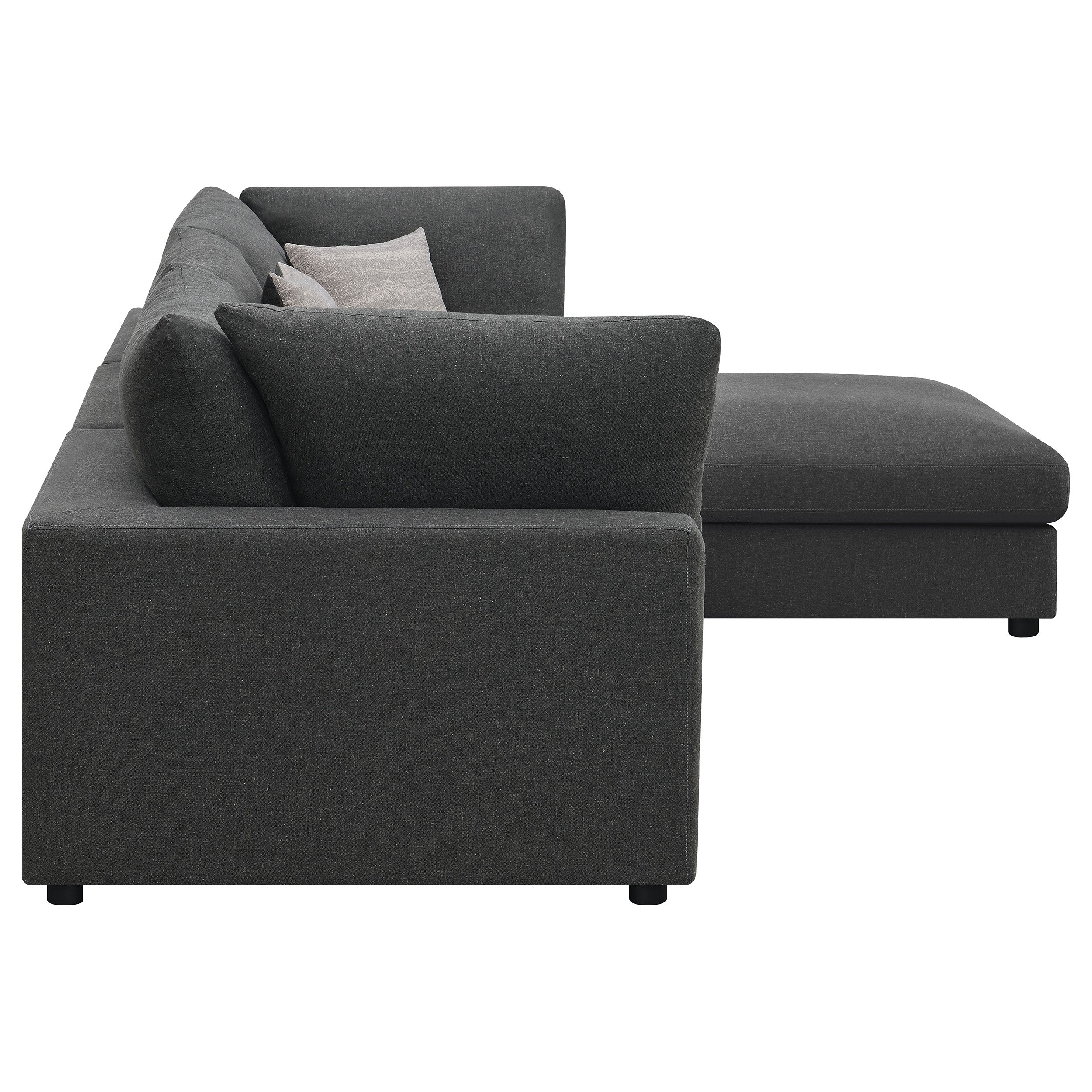 Serene  Upholstered Modular Sectional Charcoal