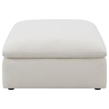 Hobson Cushion Seat Ottoman Off-White