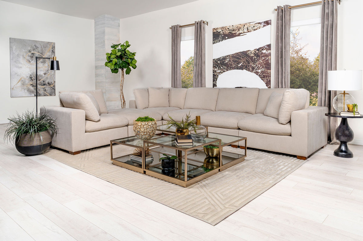 Lakeview  Upholstered Modular Sectional Sofa Ivory