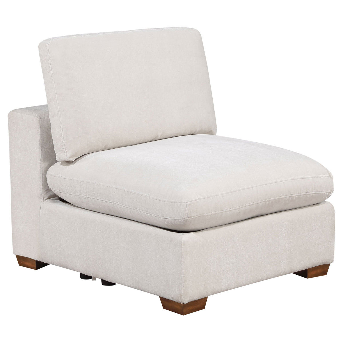 Lakeview Upholstered Armless Chair Ivory