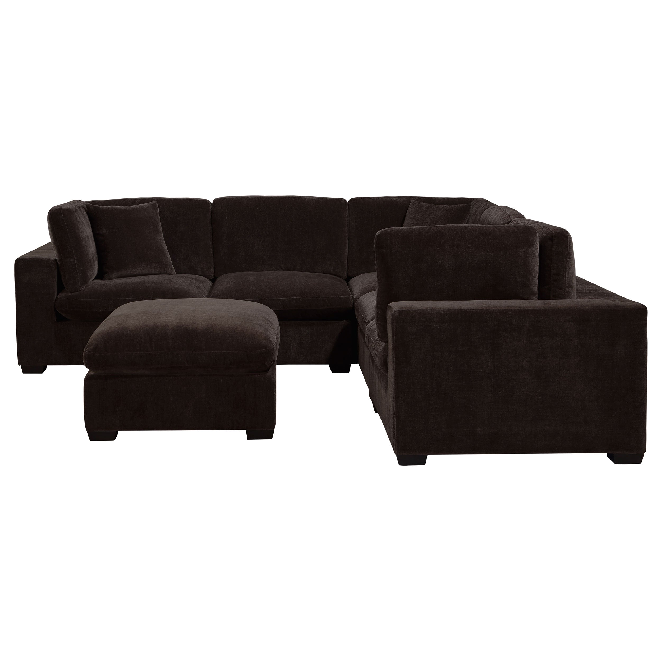 Lakeview  Upholstered Modular Sectional Sofa Dark Chocolate