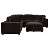 Lakeview 6-piece Upholstered Modular Sectional Sofa Dark Chocolate