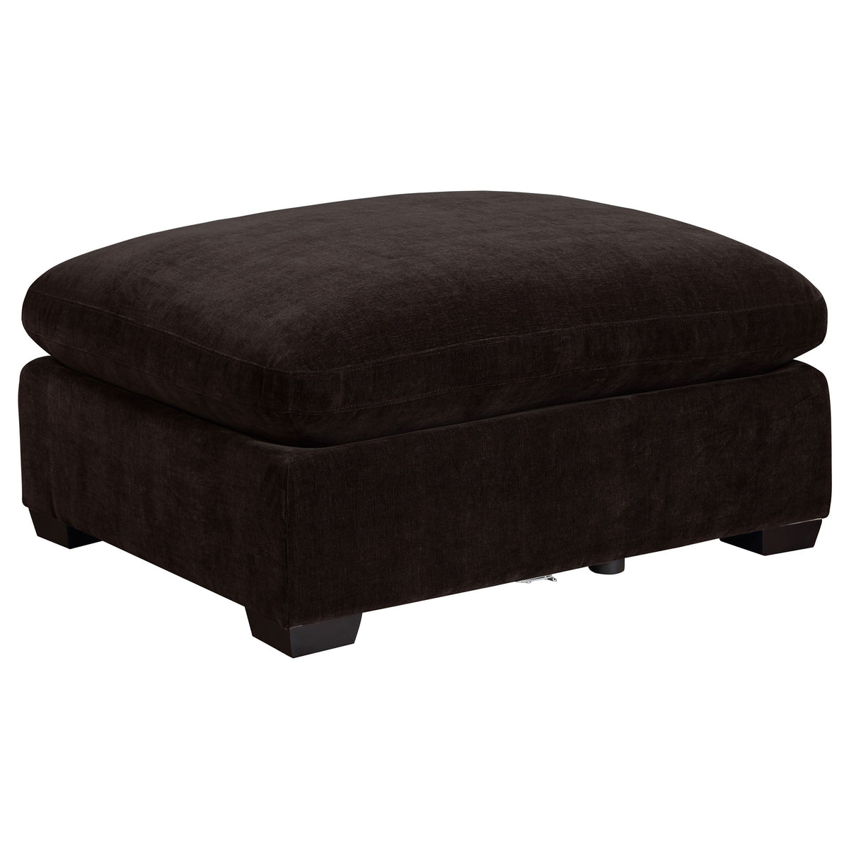 Lakeview Upholstered Ottoman Dark Chocolate