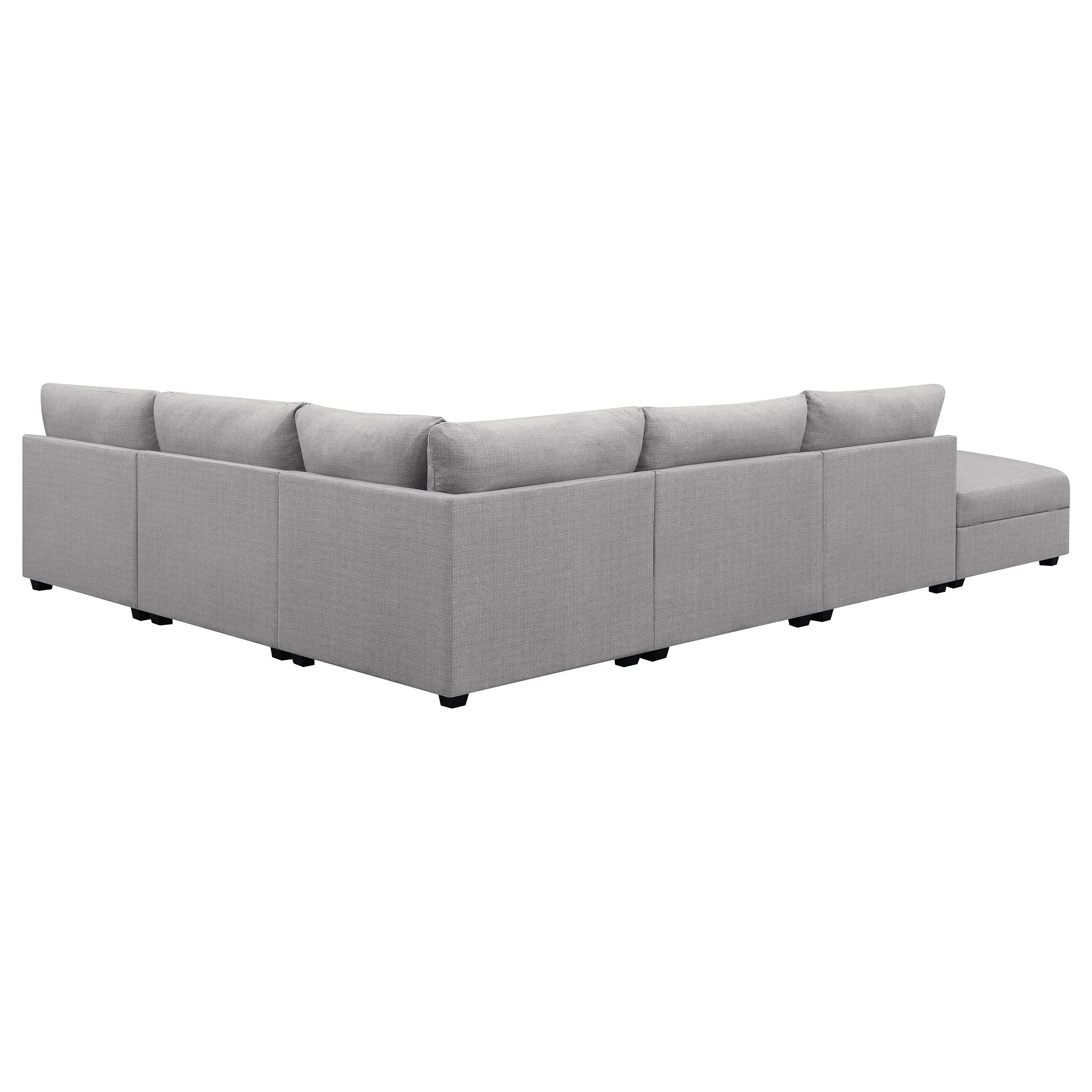 Cambria  Upholstered Modular Sectional Grey