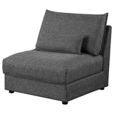 Sasha Upholstered Armless Chair Barely Black