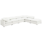 Raleigh 6-piece Boucle Upholstered Modular Sectional Ivory