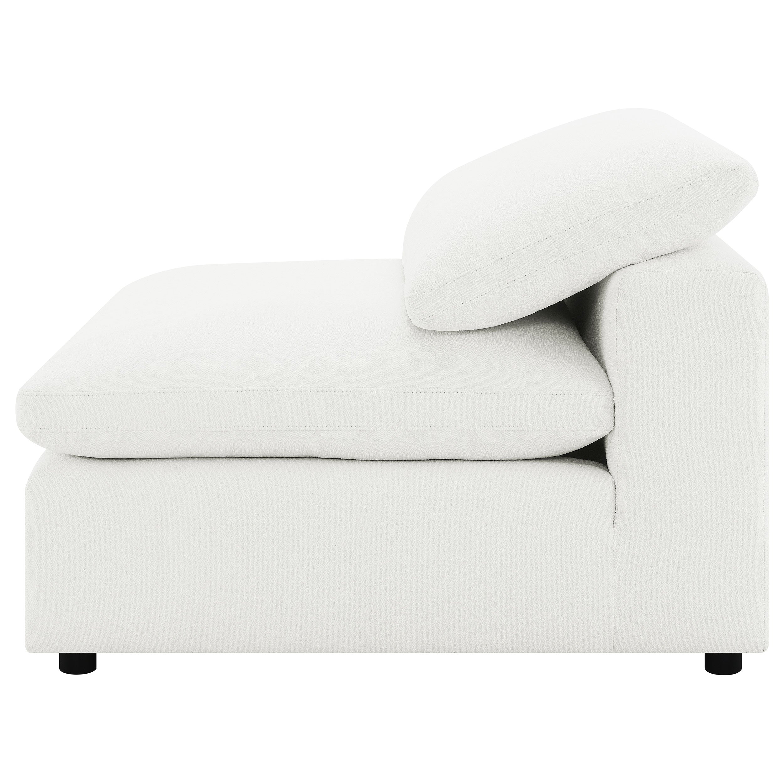 Raleigh Boucle Upholstered Armless Chair Ivory