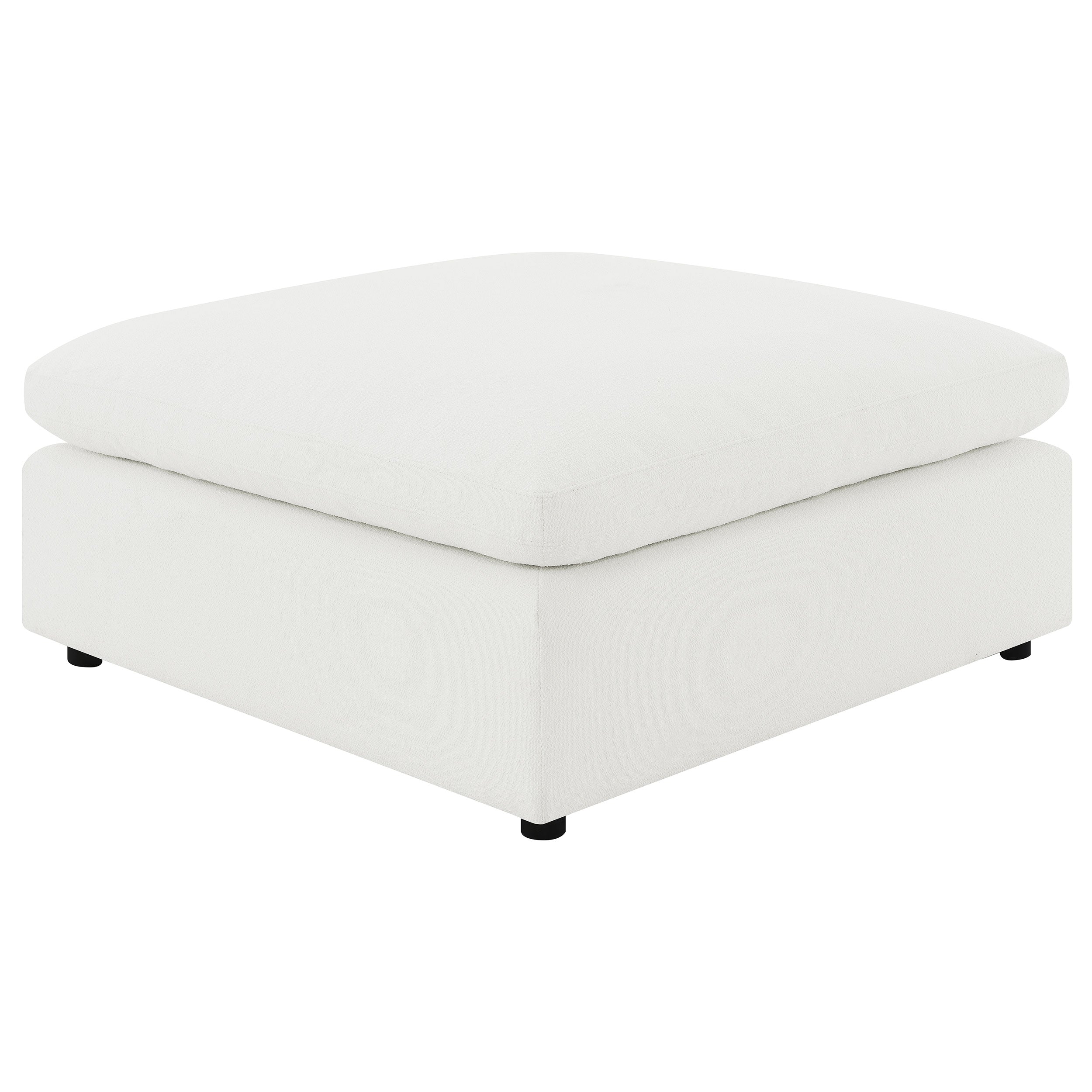 Raleigh Boucle Upholstered Ottoman Ivory