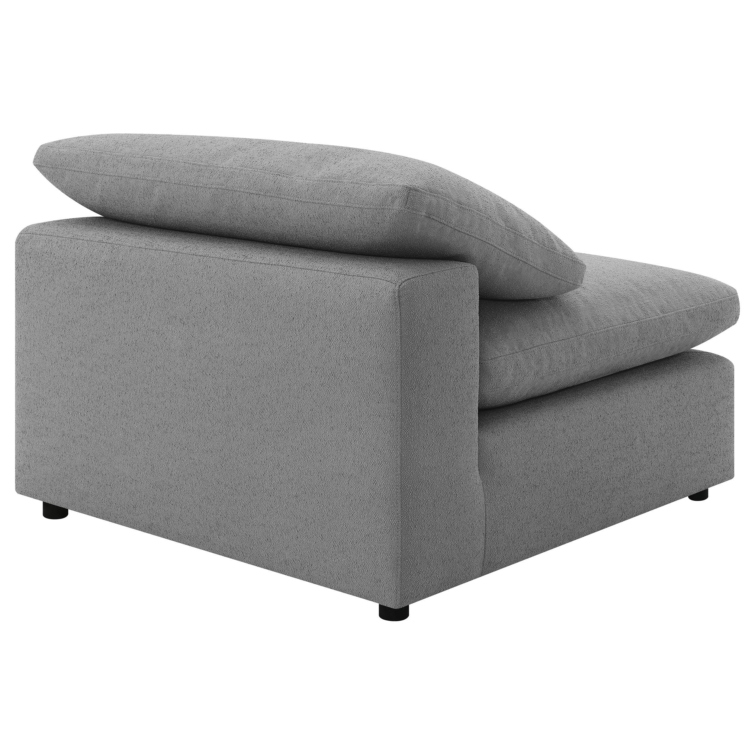 Raleigh Boucle Upholstered Armless Chair Grey