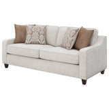 Christine Upholstered Cushion Back Sofa Beige