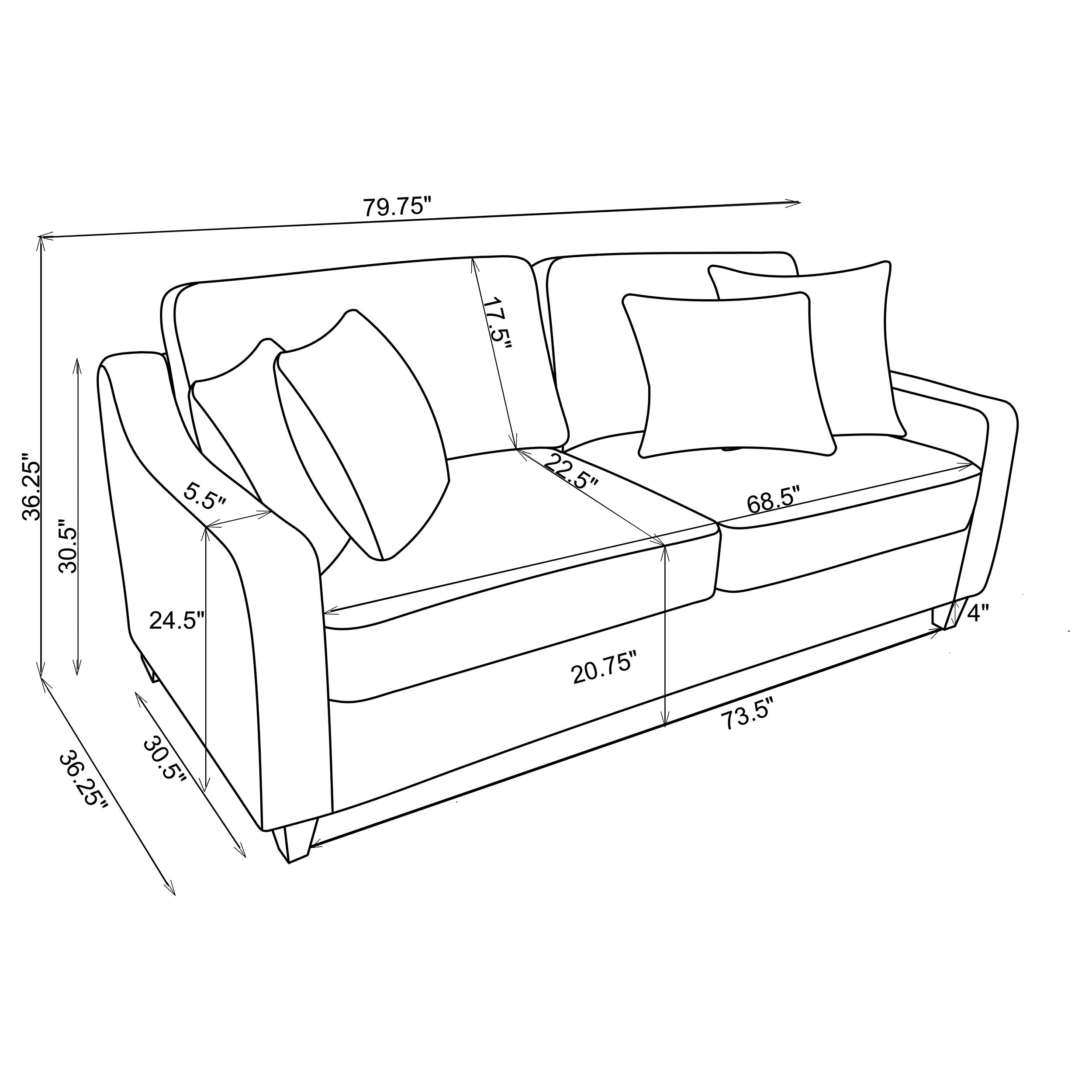 Christine Upholstered Cushion Back Sofa Beige