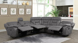 Higgins  Upholstered Power Sectional Grey