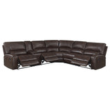 Brunson 3-piece Upholstered Motion Sectional Brown