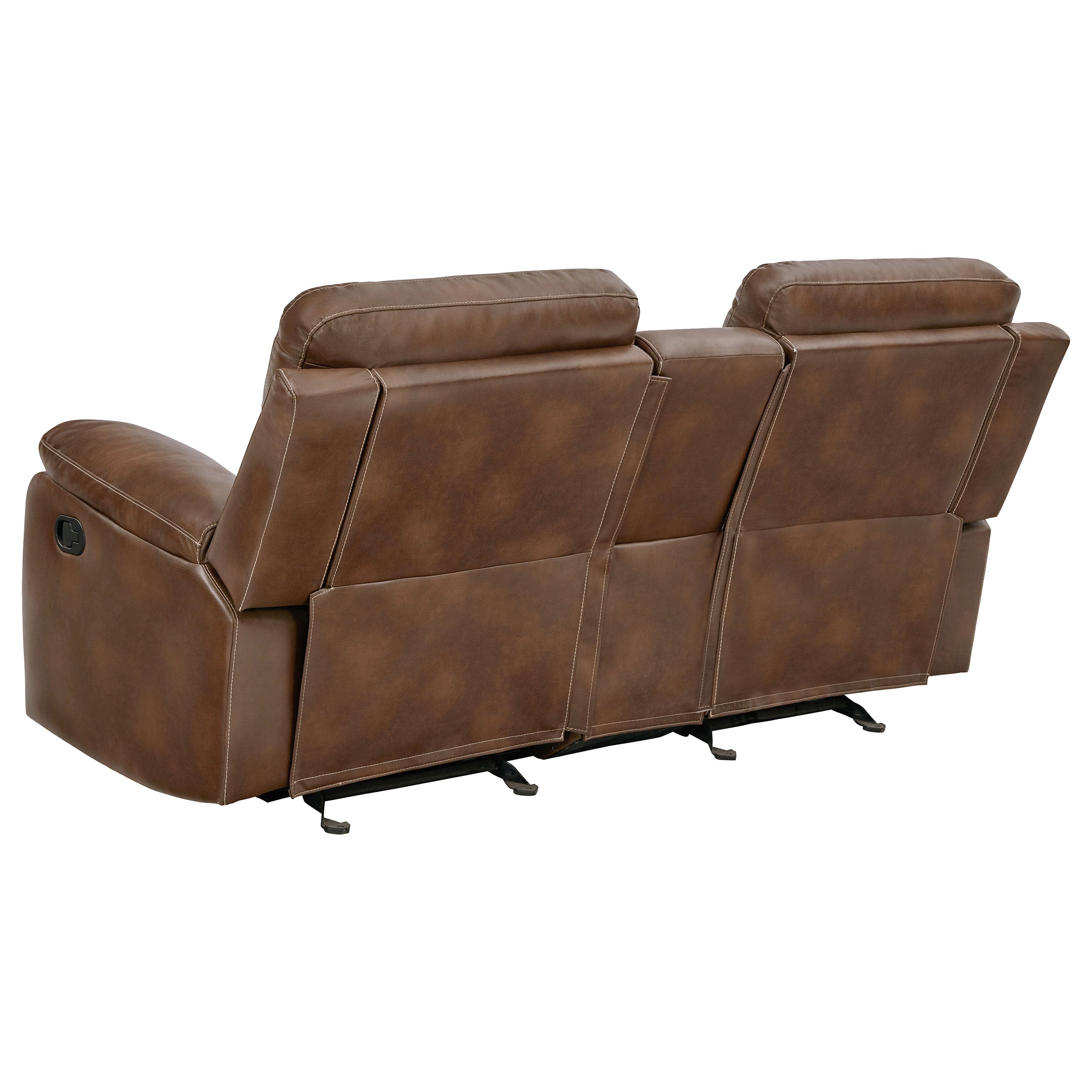 Damiano Button Tufted Glider Loveseat Tri-tone Brown