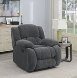 Weissman Upholstered Glider Recliner Charcoal