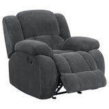 Weissman Upholstered Glider Recliner Charcoal