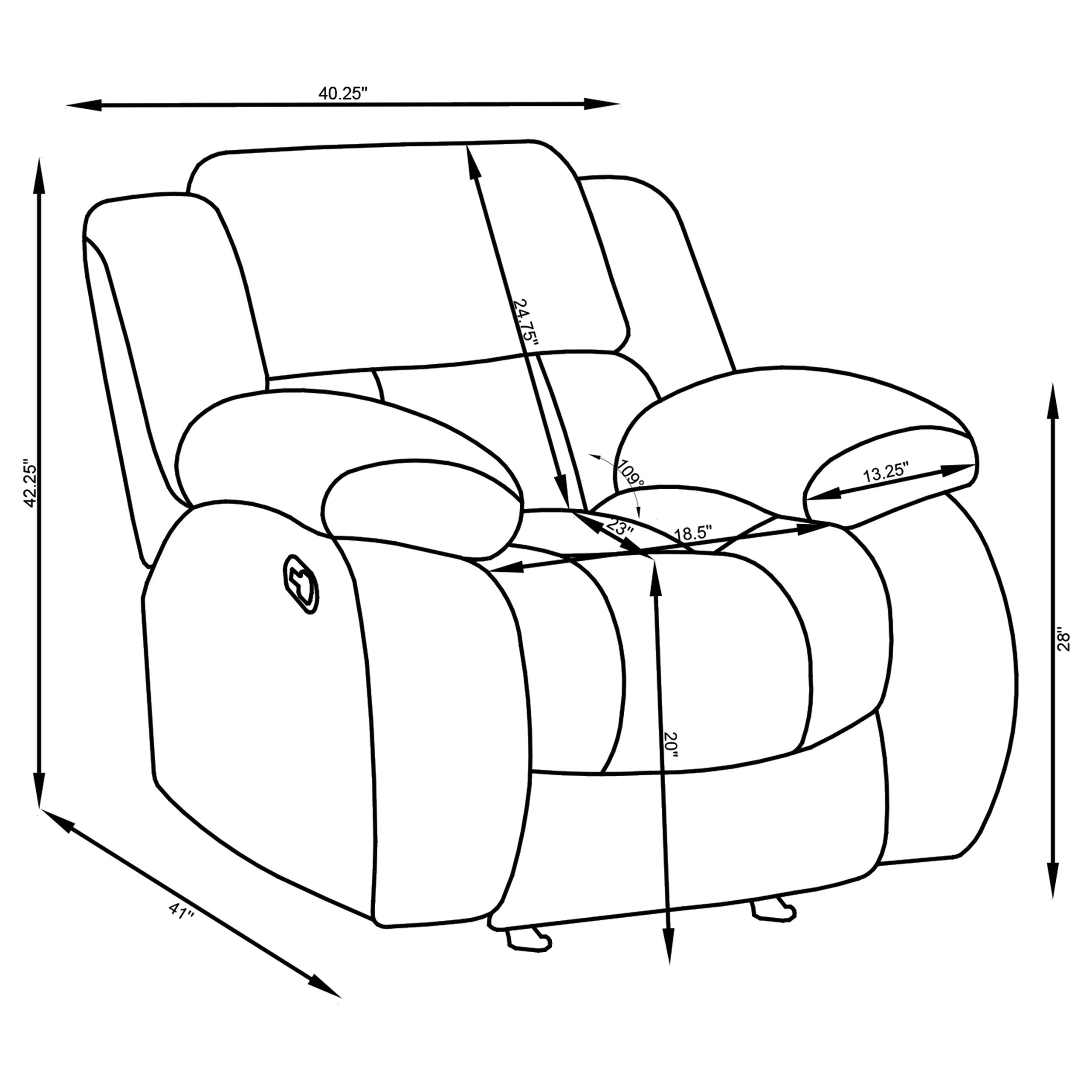 Weissman Upholstered Glider Recliner Charcoal