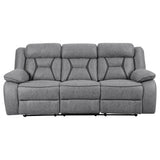 Higgins Pillow Top Arm Upholstered Motion Sofa Grey