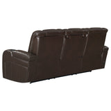 Delangelo Power^2 Sofa with Drop-down Table Brown